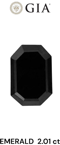2.01 carat Fancy Black-VVS2 Natūralus Emerald Deimantas (1)