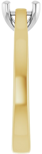 Sužadėtuvių Žiedas 10k yellow/white gold Square 5mm (4)