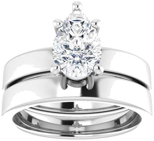 Sužadėtuvių Žiedas „Solitaire“ 925 Sidabro Pear 9mm x 6mm (8)