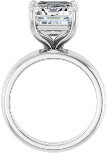 Sužadėtuvių Žiedas „Claw-Prong“ 18k white gold Emerald 12mm x 10mm (7)