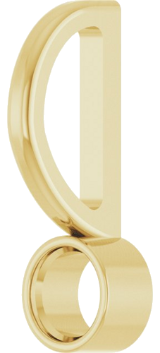 14K Yellow 3 mm Round Solitaire Charm Pendant Mounting (2)