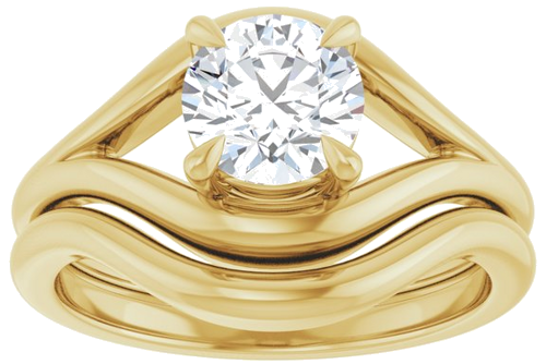 Sužadėtuvių Žiedas „Claw-Prong Solitaire“ 14k yellow gold Round 6.5mm (8)