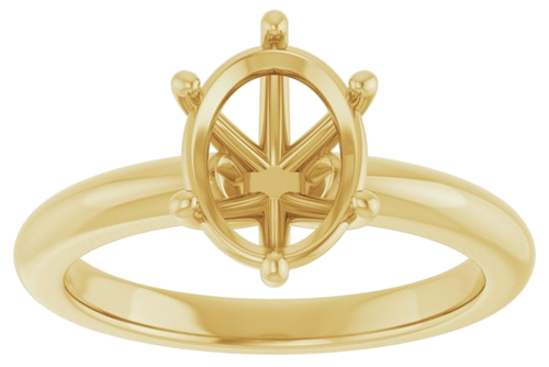 Sužadėtuvių Žiedas 14k yellow gold Oval 9mm x 7mm (3)