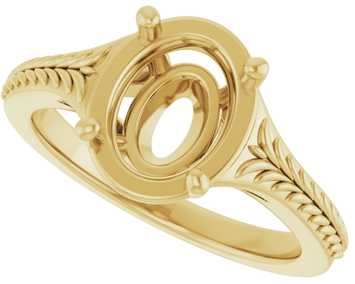 Sužadėtuvių Žiedas „Solitaire“ 14k yellow gold Oval 9mm x 7mm (5)