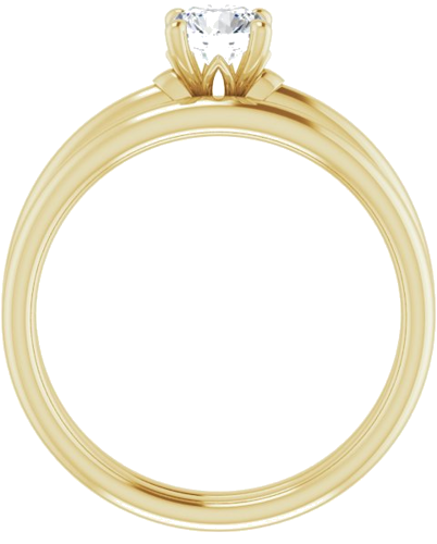 14K Yellow 5.2 mm Round Solitaire Engagement Ring Mounting (7)