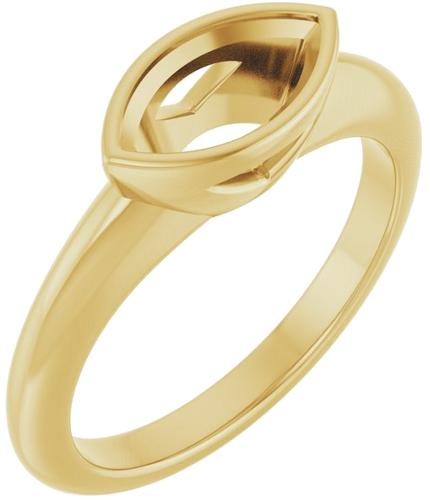 Sužadėtuvių Žiedas „Bezel-Set Solitaire“ 14k yellow gold Marquise 9.5mm x 5mm (1)