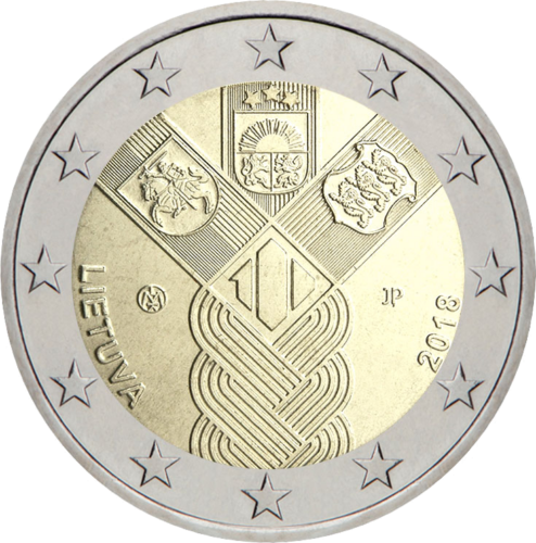 2018 Lithuania 100th anniversary of the Baltic States 2 euro coin (1)