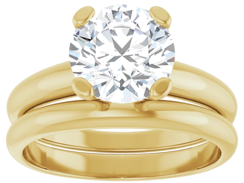 14K Yellow 8.2 mm Round Solitaire Engagement Ring Mounting (7)