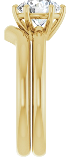 Sužadėtuvių Žiedas 14k yellow gold Round 7.4mm (9)