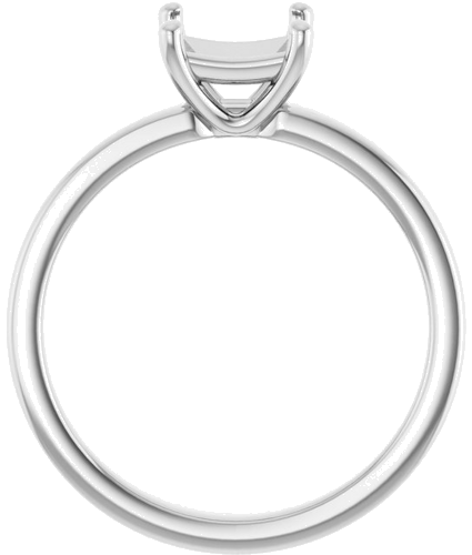 Platinum 5.5 mm Square Solitaire Engagement Ring Mounting (2)