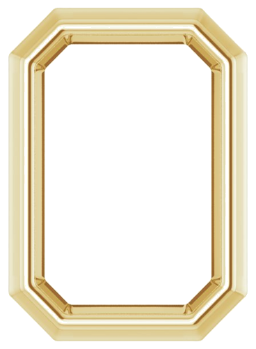 14K Yellow 6x4 mm Emerald Bezel-Set Slide Pendant Mounting (1)