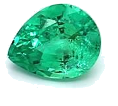 0.28 carat GREEN BRILLIANTSTEP cut Pear Smaragdas (1)