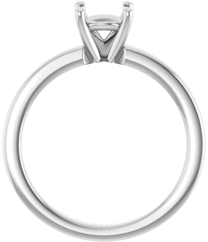 Platinum 6.5 mm Round Solitaire Engagement Ring Mounting (2)