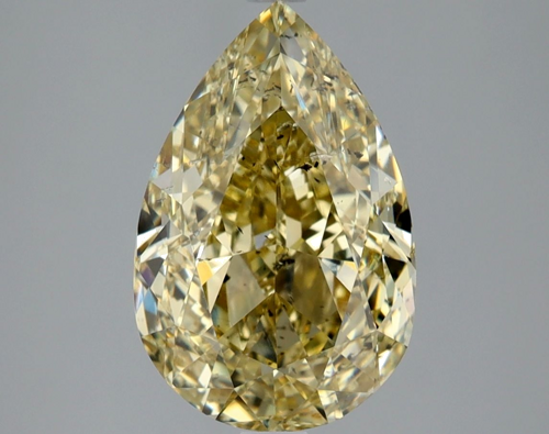 4.03 carat Fancy Brownish Yellow-SI2 Natūralus Pear Deimantas (1)