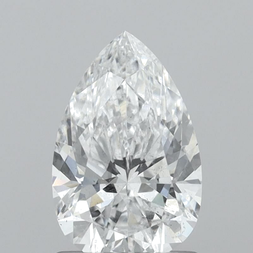 1.0 carat D-SI2 Natūralus Pear Deimantas (1)