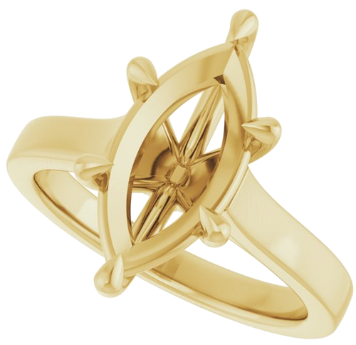 Sužadėtuvių Žiedas „Claw-Prong“ 14k yellow gold Marquise 14mm x 7mm (5)
