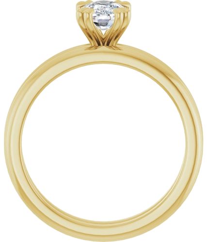 Sužadėtuvių Žiedas „Double Claw-Prong“ 14k yellow gold Elongated Cushion 7mm x 5mm (7)