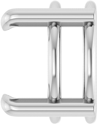 Pakabukas „Solitaire Slide“ 14k white gold Round 8.5mm (3)