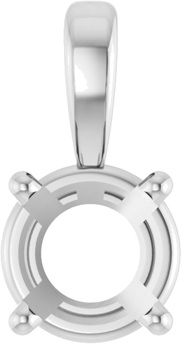 Platinum 5.5 mm Round 4-Prong Pendant Mounting (1)
