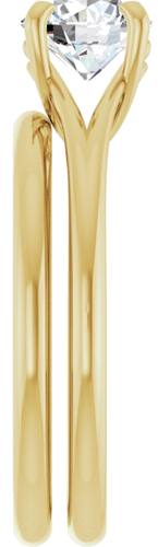 Sužadėtuvių Žiedas „Solitaire“ 14k yellow gold Round 6.5mm (9)