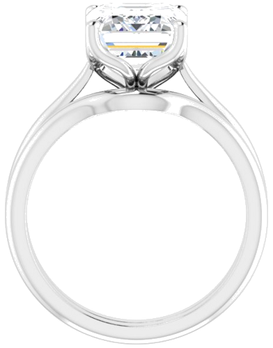 Sužadėtuvių Žiedas „Solitaire“ 585 Baltojo Aukso Emerald 10mm x 8mm (7)