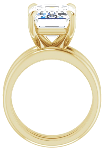 Sužadėtuvių Žiedas „Claw-Prong Solitaire“ 14k yellow gold Emerald 14mm x 10mm (7)