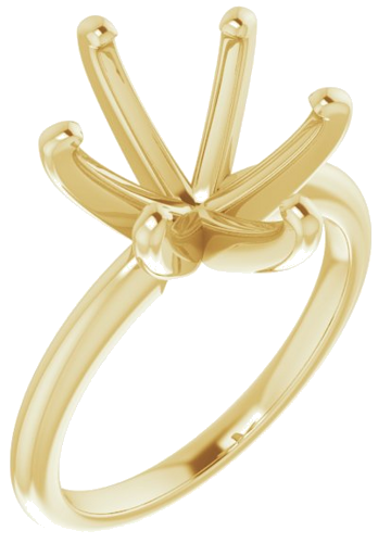 Sužadėtuvių Žiedas „Solitaire“ 10k yellow gold Oval 12mm x 10mm (1)