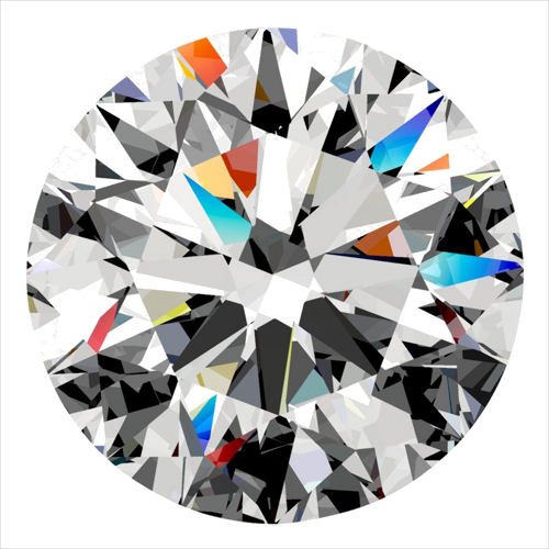 0.37 carat F-VVS2 Excellent cut Natūralus Round Deimantas (1)