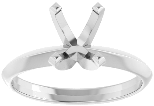 Sužadėtuvių Žiedas „Lightweight Solitaire“ 14k white gold Elongated Cushion 8mm x 6mm (3)