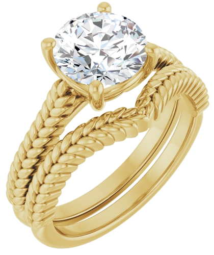 Sužadėtuvių Žiedas „Solitaire“ 14k yellow gold Round 8mm (6)