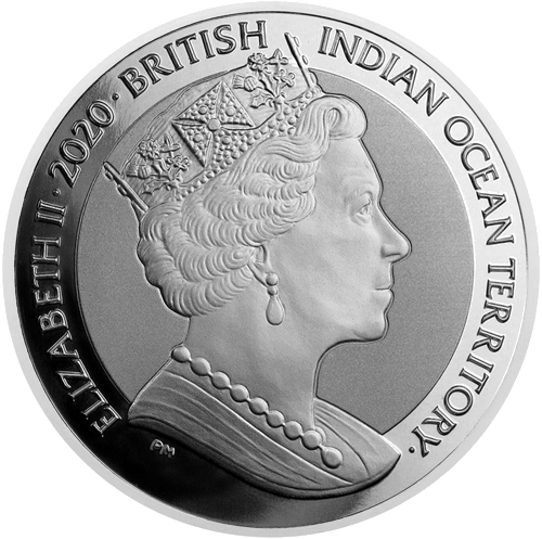 1 oz Jūrų vėžlys 2020 Indijos Vandenyno Britų Sritis sidabrinė moneta (2)