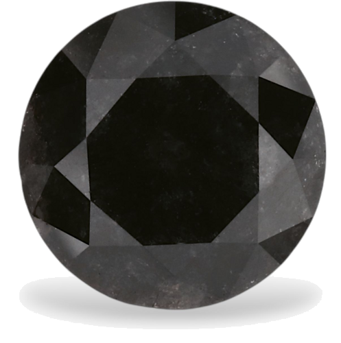 1.42 carat Fancy Black-VVS2 Excellent cut Natūralus Round Deimantas (1)