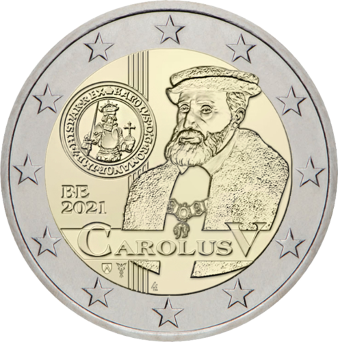 2021 Belgium Carolus V 2 Euro BU coin (3)