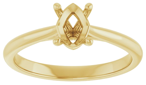 Sužadėtuvių Žiedas „Solitaire“ 10k yellow gold Oval 7mm x 5mm (3)