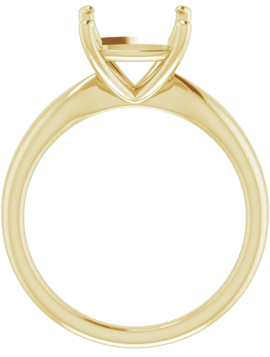 Sužadėtuvių Žiedas 14k yellow gold Cushion 9mm (2)