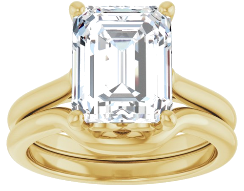Sužadėtuvių Žiedas „Solitaire“ 14k yellow gold Emerald 10mm x 8mm (8)