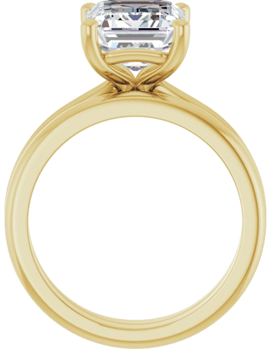 Sužadėtuvių Žiedas 14k yellow gold Emerald 10mm x 8mm (7)