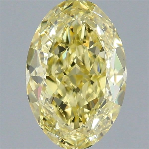 1.12 carat Fancy Yellow-VS1 Natūralus Oval Deimantas (1)