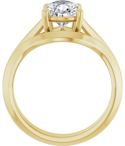 Sužadėtuvių Žiedas „Solitaire Split Shank“ 14k yellow gold Pear 10mm x 7mm (7)