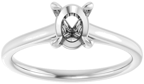 Sužadėtuvių Žiedas „Claw-Prong Solitaire“ 950 Platinos Oval 7mm x 5mm (3)