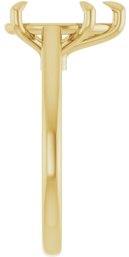 Sužadėtuvių Žiedas „Claw-Pong“ 14k yellow gold Pear 11.5mm x 7mm (4)