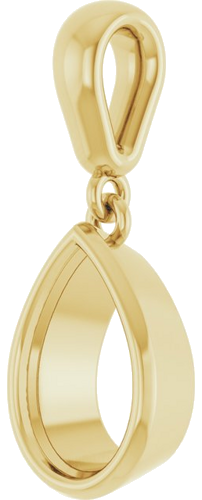 Pakabukas „Bezel-Set Charm“ 14k yellow gold Pear 9mm x 6mm (2)