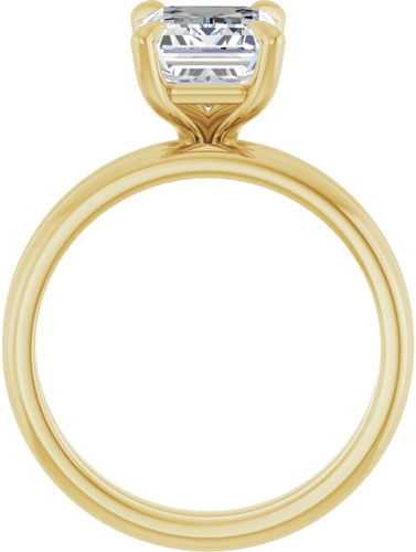 14K Yellow  9x7 mm Emerald Solitaire Engagement Ring Mounting (7)