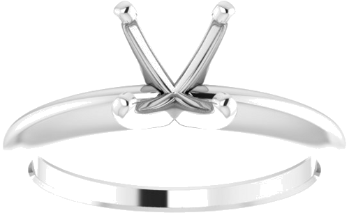 Sužadėtuvių Žiedas „Solitaire“ 585 Baltojo Aukso Round 6.6mm x 7.2mm (3)