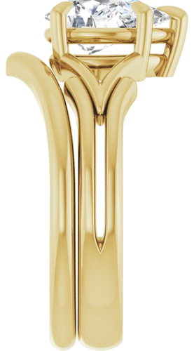 14K Yellow 9x6 mm Pear Solitaire Engagement Ring Mounting (9)