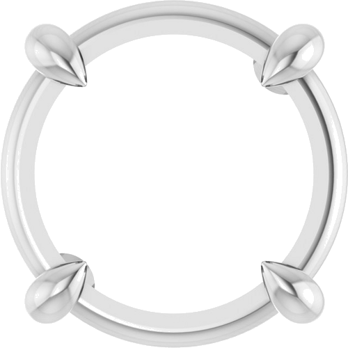 Pakabukas „Solitaire Slide“ 14k white gold Round 8.5mm (1)