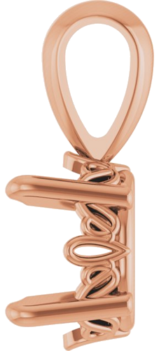 Pakabukas „Oval 4-Prong Solitaire“ 14k rose gold Oval 7mm x 5mm (3)