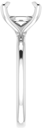 14K White  9.4 mm Round Solitaire Engagement Ring Mounting (4)