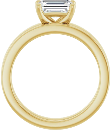 Sužadėtuvių Žiedas 14k yellow gold Emerald 7mm x 5mm (7)