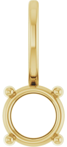 Pakabukas „Solitaire Charm“ 14k yellow gold Round 5mm (1)